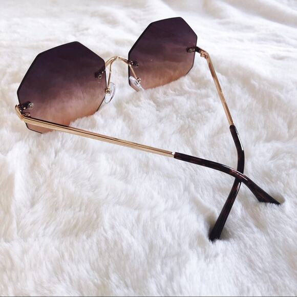 Alaiya Purple Octogonal Ombre Sunglasses - Picture 8 of 10